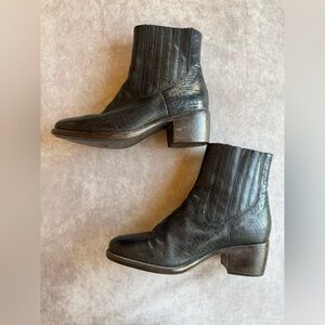 UGG Black Textured Ankle Boots